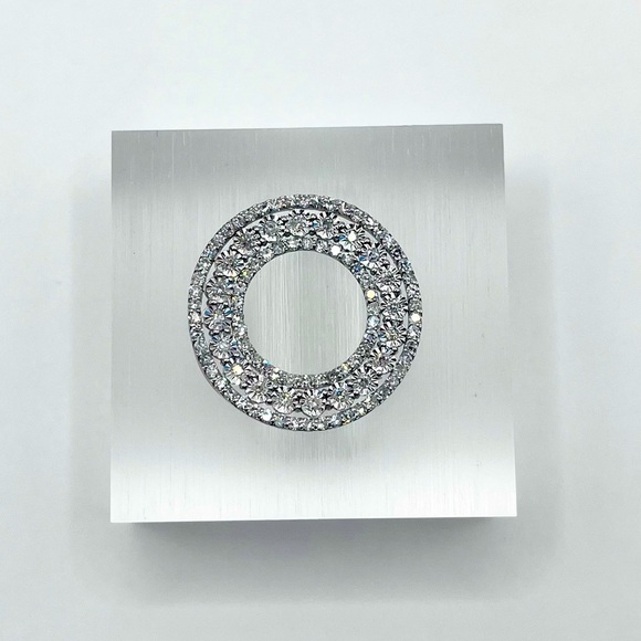 1.00 CT Lab Diamond Round Sterling Silver Necklace Pendant - Picture 8 of 9